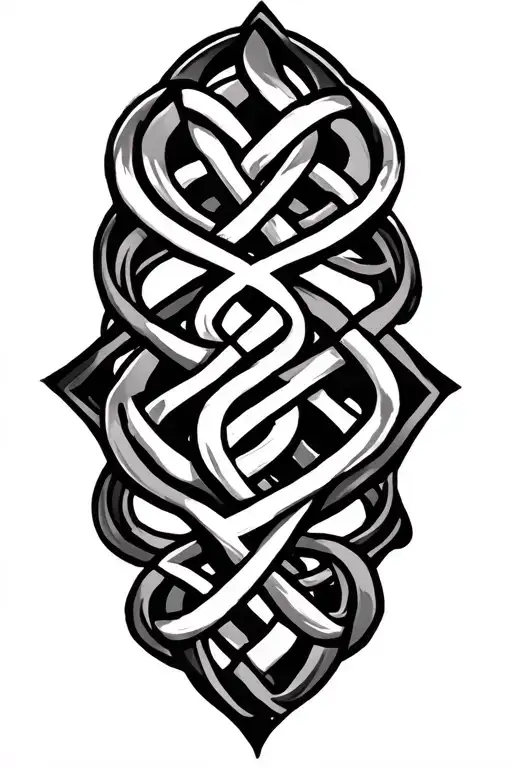 father and son celtic knot tattoo design idea