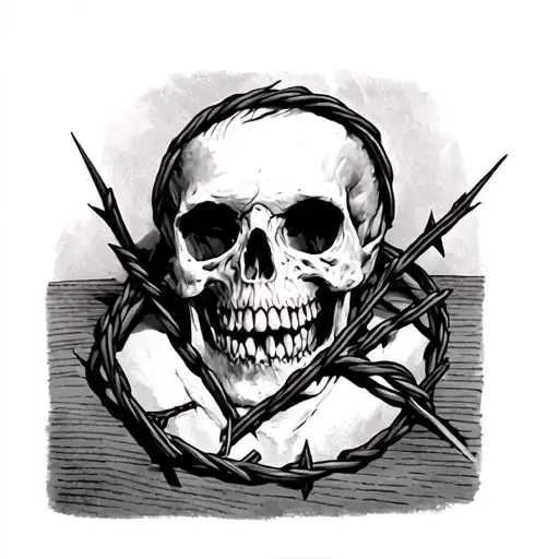 Barbed Wire Collar Bone tattoo design idea