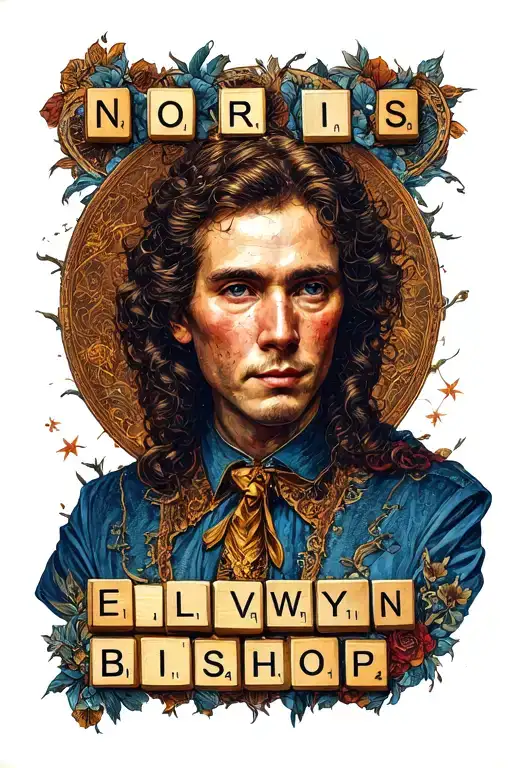 "Norris Elowyn Bishop" Scrabble Tile tattoo design idea