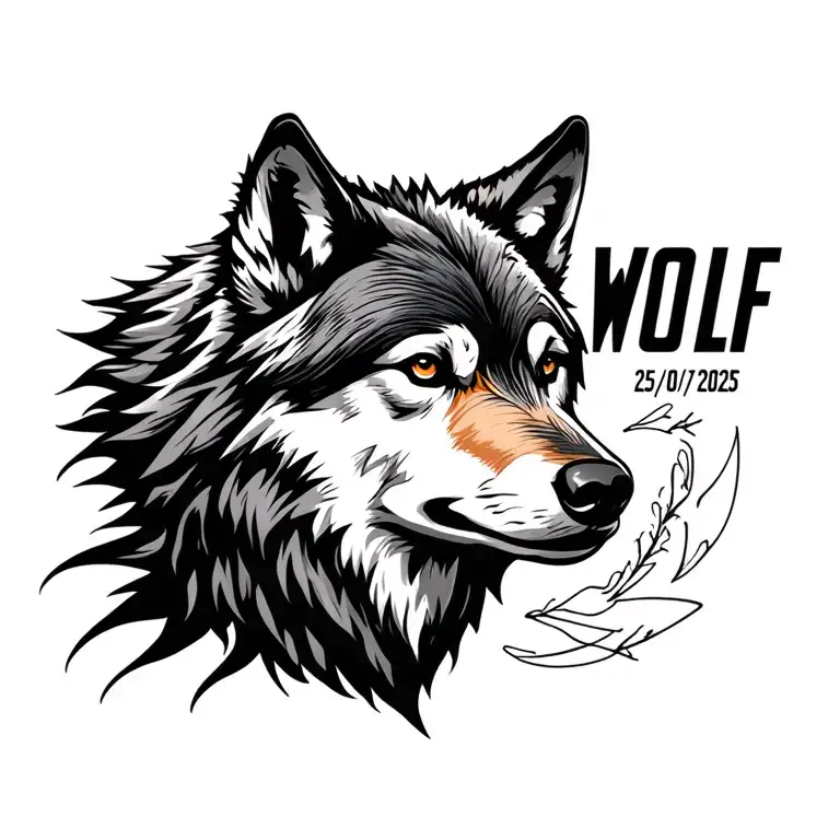 "WOLF 25/07/2025" "WOLF 25/07/2025" wolf head tattoo design idea