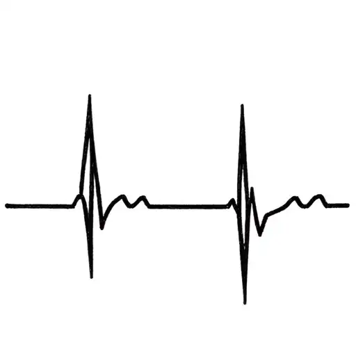 Name Heartbeat tattoo design idea