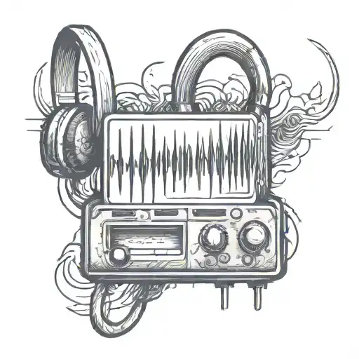 the audio waveform tattoo design idea