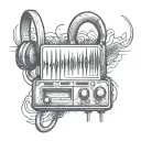 the audio waveform tattoo design idea