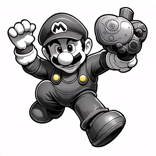 Mario tattoo design idea