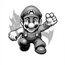 Mario tattoo design idea