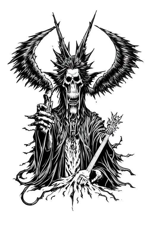 black sabbath electric wizard tattoo design idea