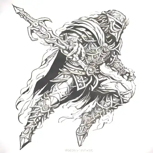 Elden Ring berserk Lord of the Rings tattoo design idea