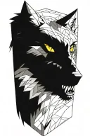 minecraft wolf tattoo design idea