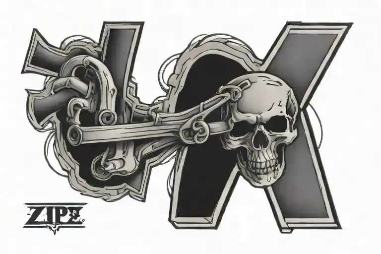 zip tie rip ethan tattoo design idea