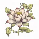 lotus with goofy face on it  tattoo design idea