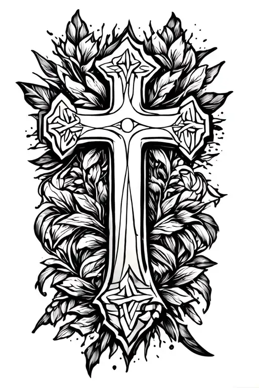 jerusalem crosses tattoo design idea