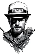 truck driver tattoo design idea