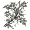 poison tree branch tattoo design idea