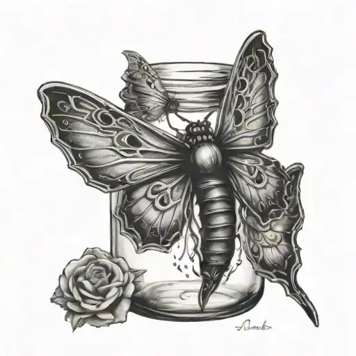 alice in chains jar of moths tattoo design idea