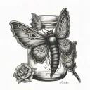 alice in chains jar of moths tattoo design idea