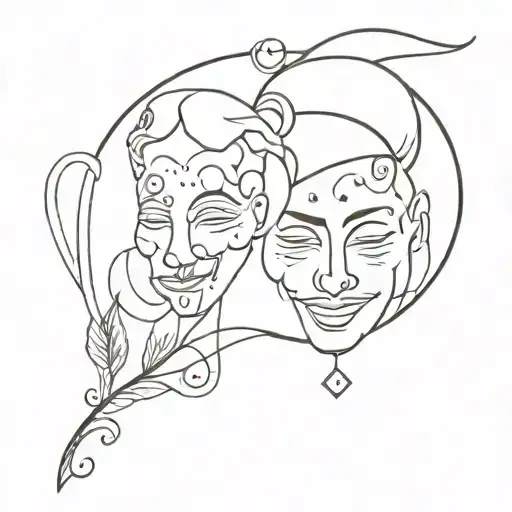 laugh now cry later tattoo design idea