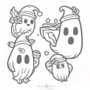 Christmas ghost tattoo design idea