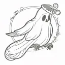 Christmas ghost tattoo design idea