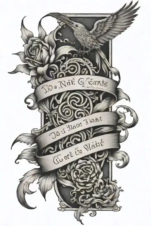 Poem - Do Not Go Gentle Into That Good Night tattoo design idea