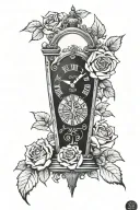 forearm tattoo image of rose clock lion and date 2007  tattoo design idea