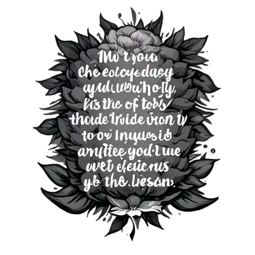 Bible Quote tattoo design idea