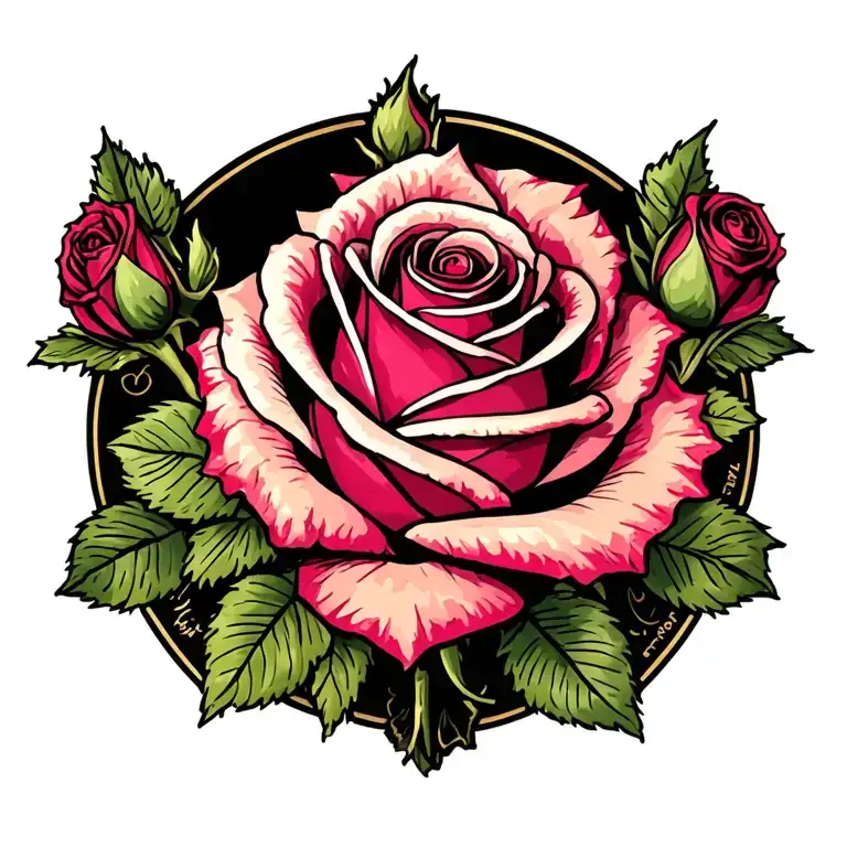 "Yorkshire" rose tattoo tattoo design idea