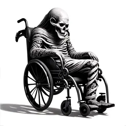 giger beksinski mummy wrap wheelchair chains filligree tattoo design idea