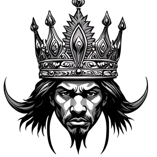 African King Crown tattoo design idea