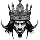 African King Crown tattoo design idea