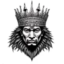 African King Crown tattoo design idea