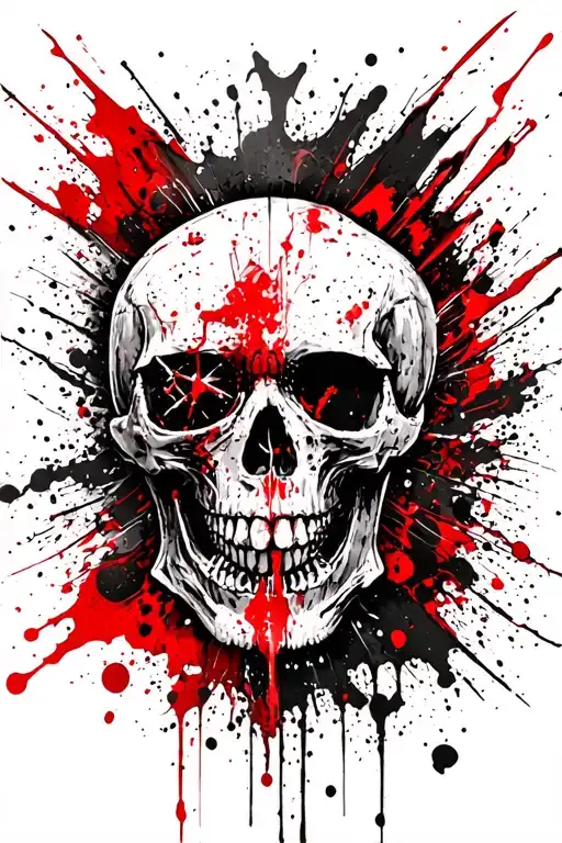 amount of skull tattoo design idea
