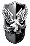 SHIELD AND WINGS tattoo design idea