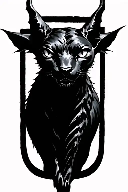 Displacer beast from d&d in the style of Brandon Herrera, Michael Hladic, or Malta.ink tattoo design idea