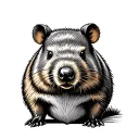 american traditional wombat tattoo design tattoo design idea
