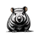 american traditional wombat tattoo design tattoo design idea