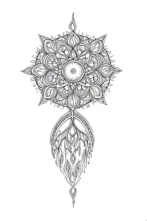a mandala symbolising healing. tattoo design idea