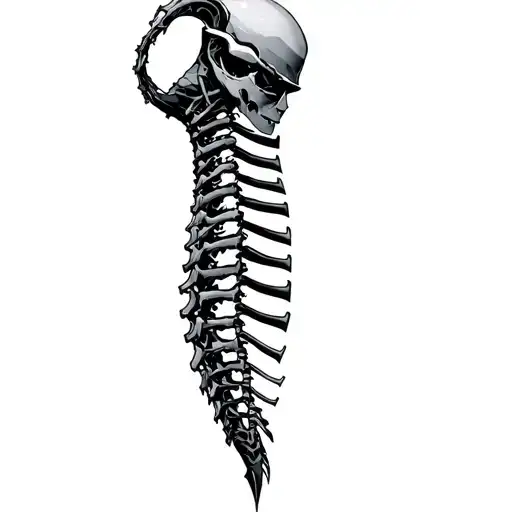 cybernetic spine tattoo edgerunners cyberpunk tattoo design idea