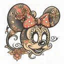 Minnie Mouse ears tattoo design idea