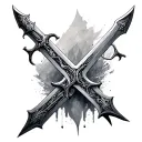 witcher swords tattoo design idea