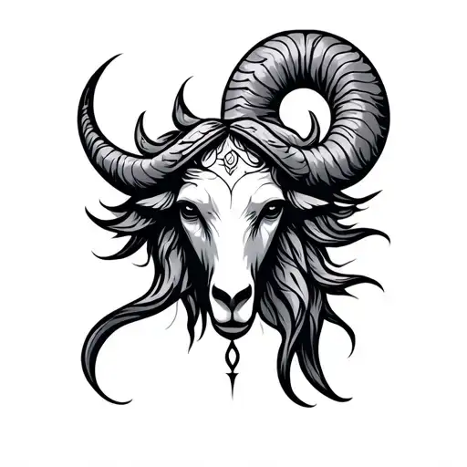 Aquarius, Virgo, aries symbol with old tattoo design idea