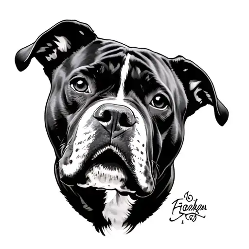 I have a pitbull head in the center of my chest I wanna do something to make it go across my wholechest tattoo design idea