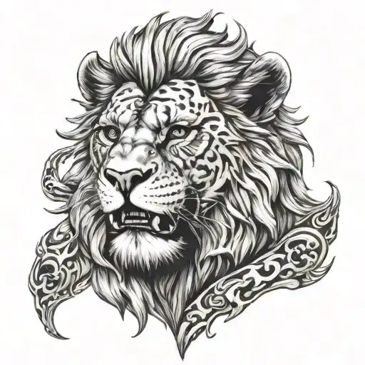 lion escanor faux tattoo design idea