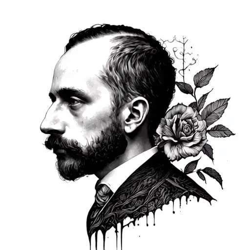 Carl Gustaf jung surrealism tattoo design idea