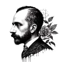 Carl Gustaf jung surrealism tattoo design idea