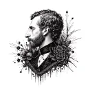 Carl Gustaf jung surrealism tattoo design idea