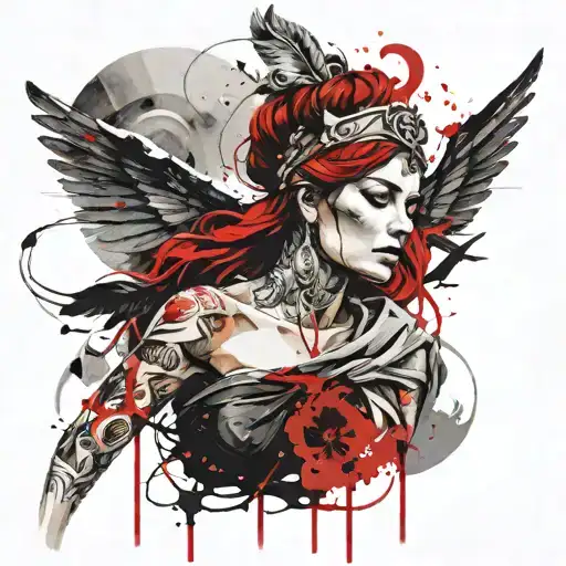 Athena goddess tattoo design idea