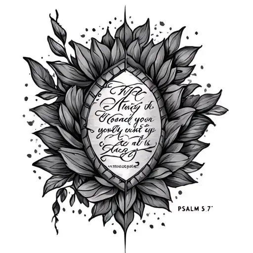 psalms 3:7 tattoo design idea