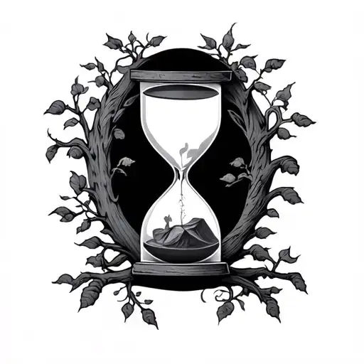 family tree hourglass  tattoo design idea