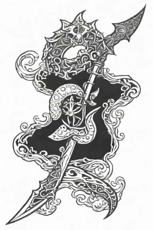Sickle of Perseus tattoo design idea