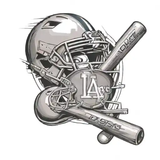 Dodgers Lakers Packers tattoo design idea